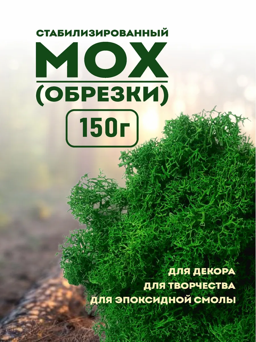 Мох стабилизированный обрезки