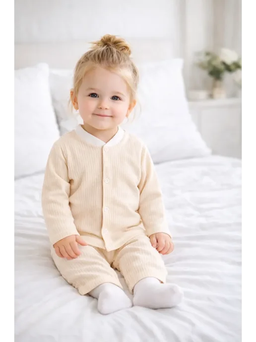 JorBaby Распашонка кофточка на кнопках с брючками, оранжевый