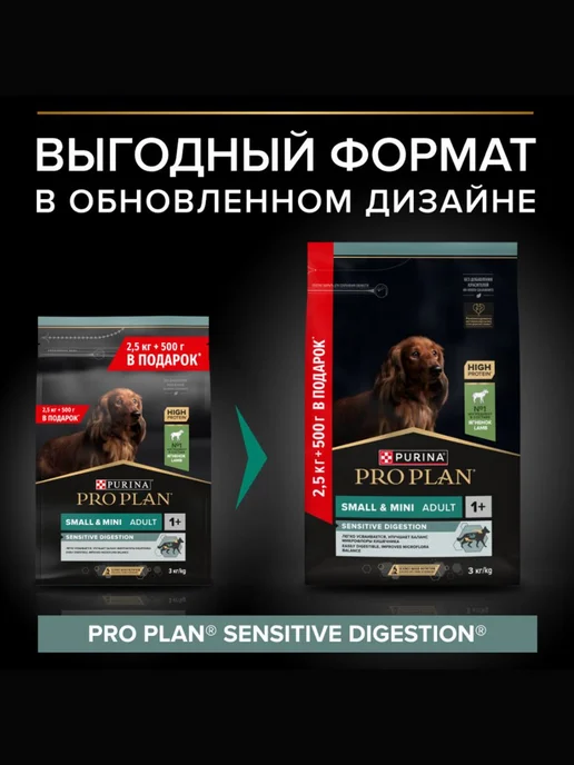 Сухой корм PRO PLAN Маленьких Ягнeнок для собак, взрослые, 0,7 кг, фото 4