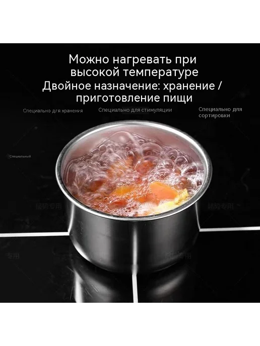 Контейнер для хранения Синяя крышка три упаковки, синий, фото 7