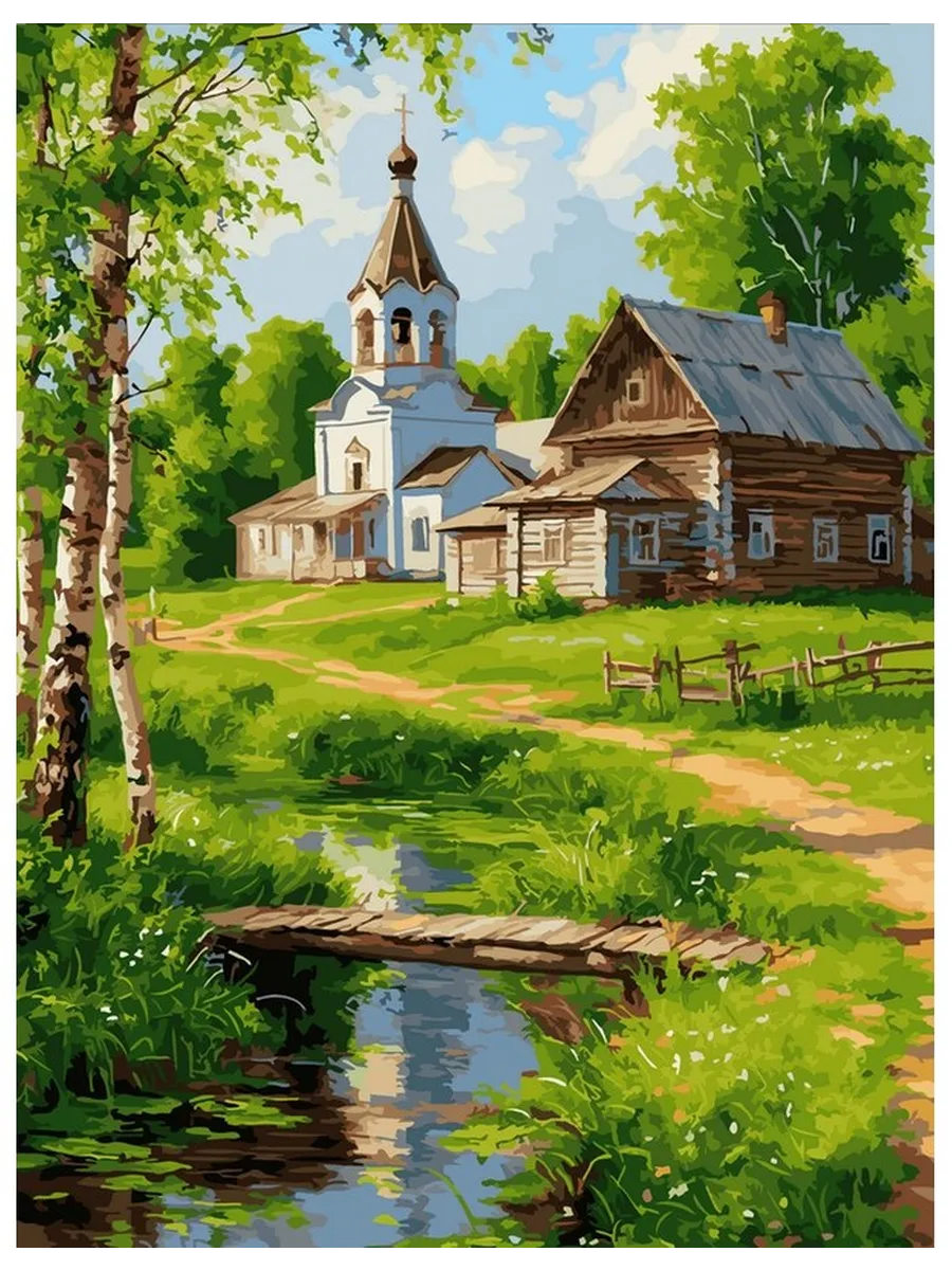 Картина по номерам "Тихий уголок", 30х40 см