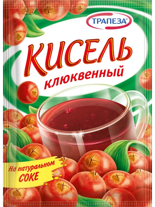 ТРАПЕЗА Кисель на натуральном соке "Клюквенный", 5 шт, 5 шт, фото 3