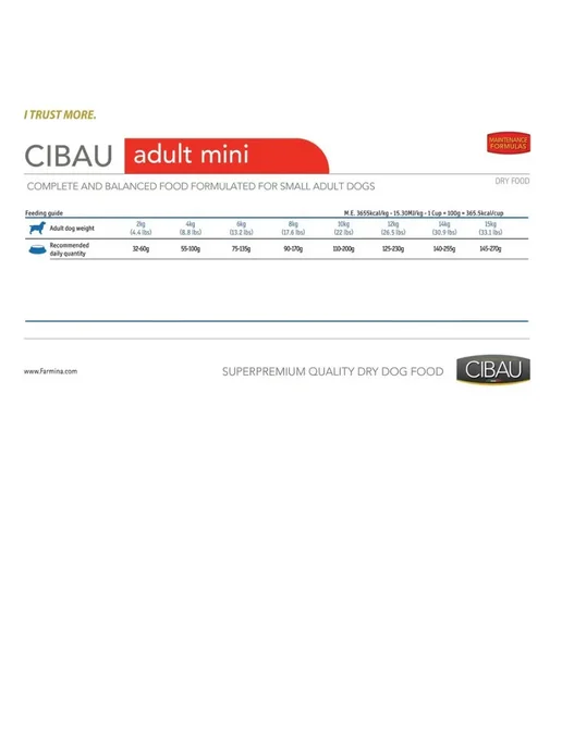 Сухой корм Farmina Cibau для собак, взрослые, мелкие, 2,5 кг, фото 2