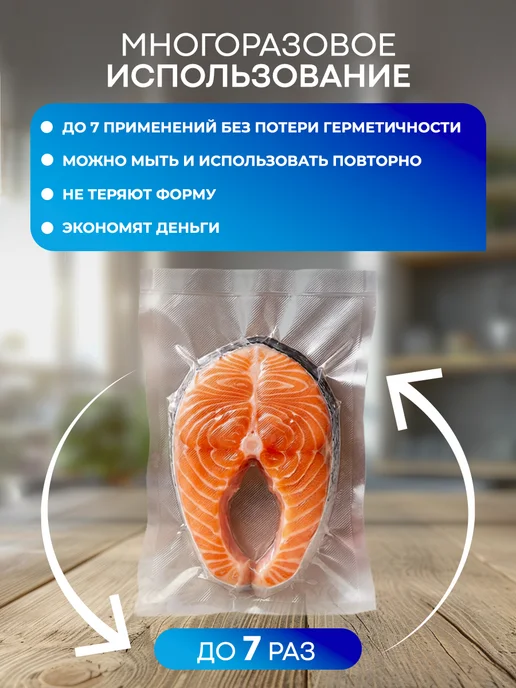 ELEBOX Пакеты для вакууматора рифленые 25х35 см 100 шт, 25x35 см, 100 шт, фото 5