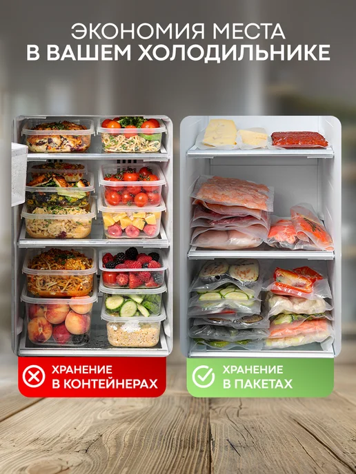 ELEBOX Пакеты для вакууматора рифленые 25х35 см 100 шт, 25x35 см, 100 шт, фото 6