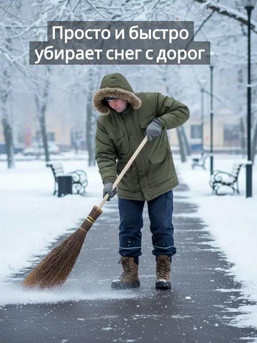 Метла садовая черенок 1 м Сибирьковая, 1 м, фото 2