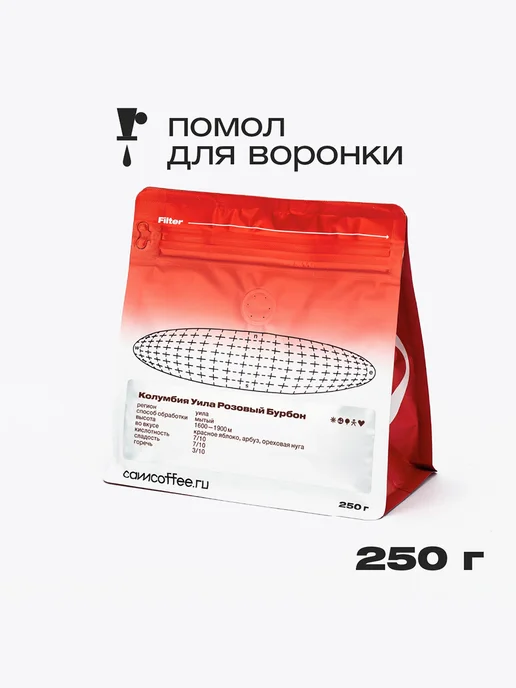 Camera Obscura SMASHED AVO Колумбия Уила, помол для воронки, 250г, 250 г, фото 2