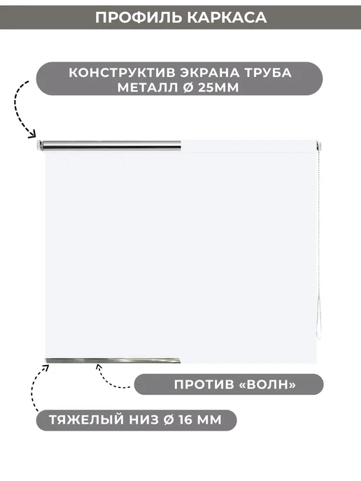 Gozhy Экран для проектора рулонный 100 х 100см, 100см, фото 7