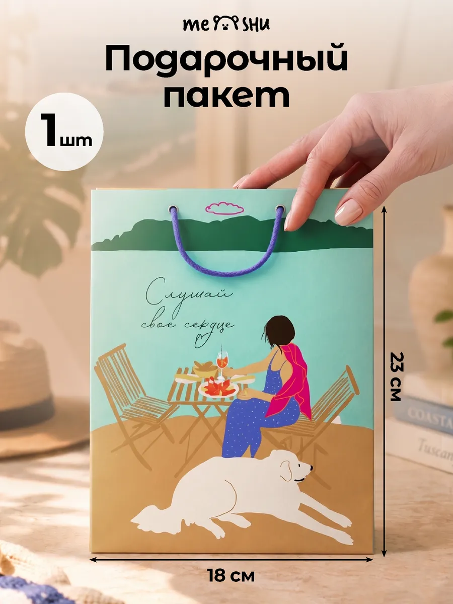 Пакет подарочный 1 штука