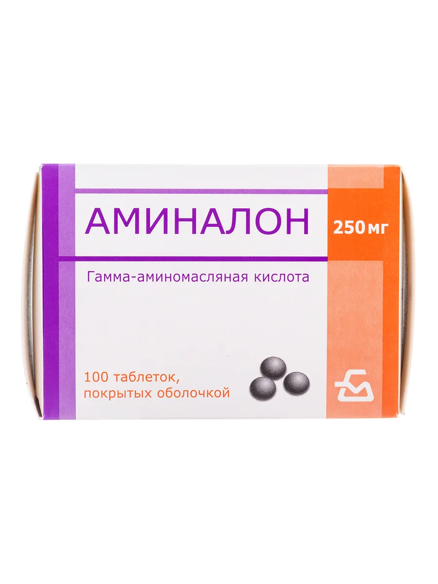 Аминалон таблетки покрыт.об. 250 мг 100 шт