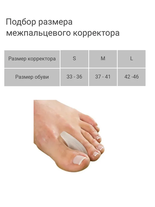 OPPO Medical Межпальцевый корректор 6422 размер L (2 штуки), белый, фото 2