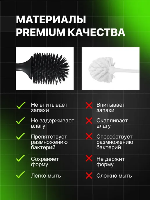 Ершик для унитаза с подставкой силиконовый, вариант, фото 4