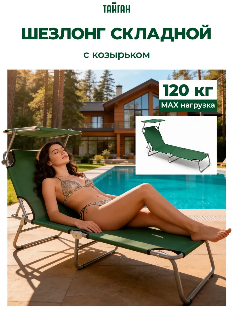 Раскладушка туристическая складная для похода и отдыха