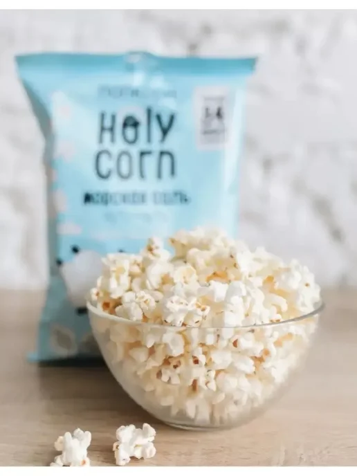 Holy Corn Попкорн со вкусом морской соли Холи Корн, 6*20г, 20 г, фото 4