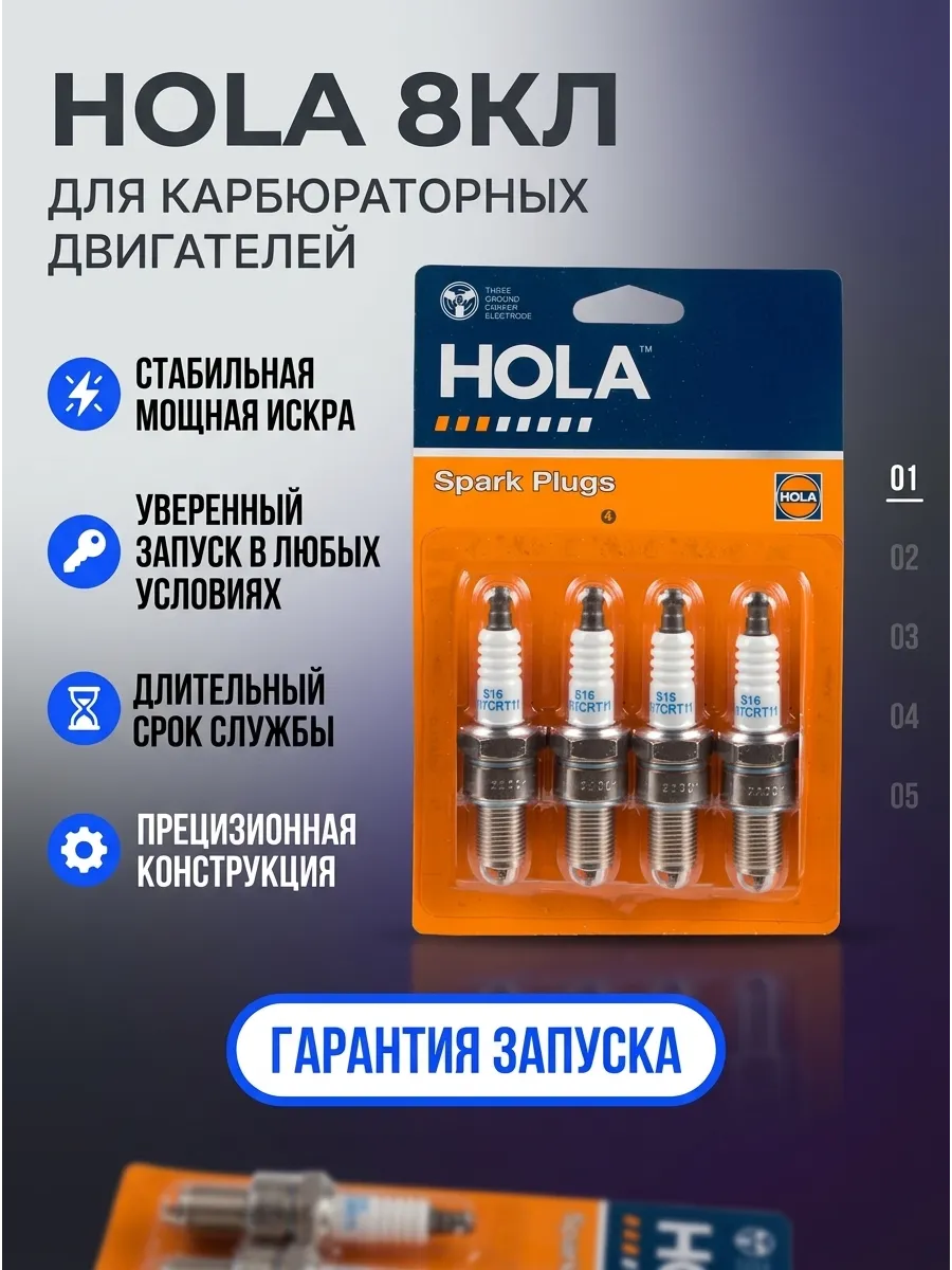 Свечи Ваз 2108-15 карб блистер HOLA (60к-кт)