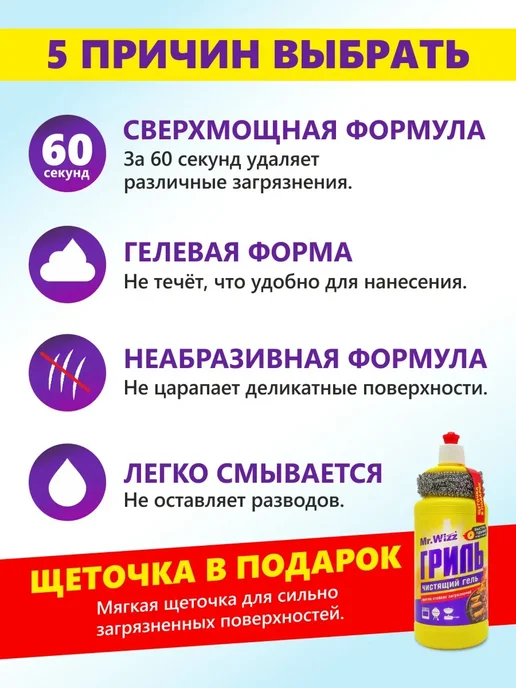 Mr. Wizz Чистящее средство для грилей и плит, вариант, фото 3