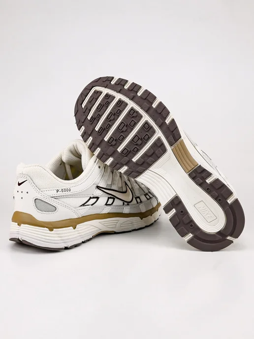 Кроссовки спортивные NIKE P 6000, бежевый, фото 6