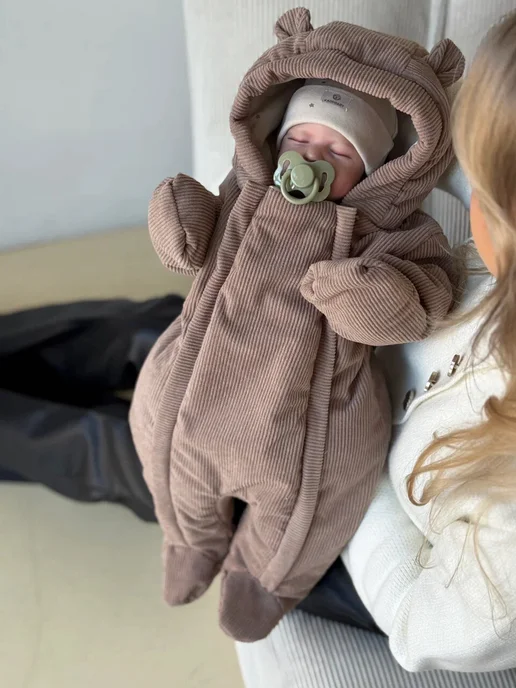 K.Baby Конверт на выписку новорожденному осень, бежевый, фото 2