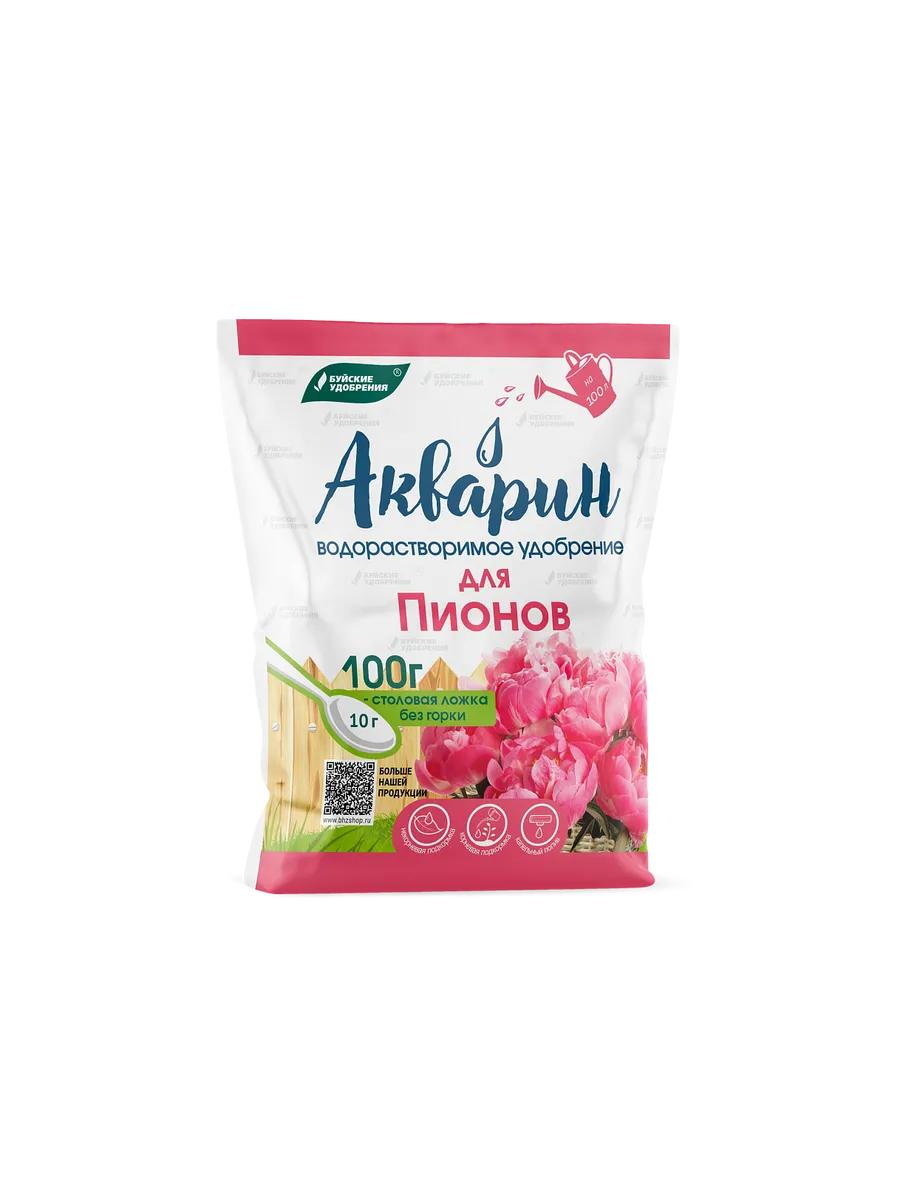 БХЗ Акварин для Пионов, 100 гр. 1 шт.