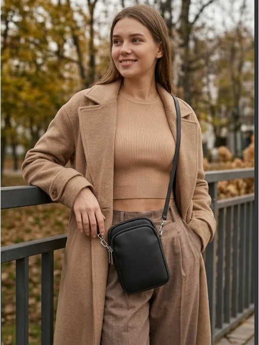 JOYCITY Сумка маленькая для телефона кросс-боди, черный, фото 2