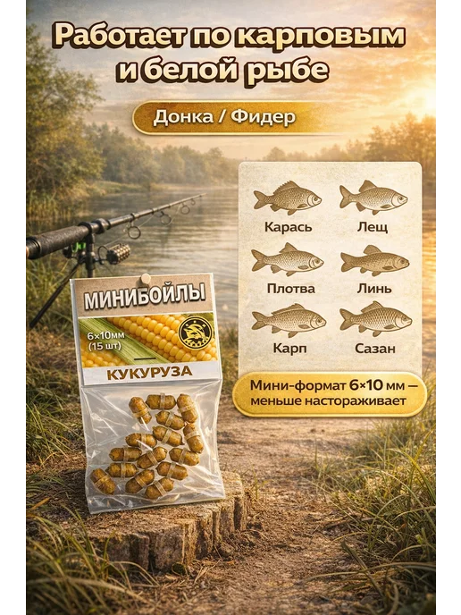Family Joys Home Минибойлы Кукуруза, на резинке, 6x10 мм - 15 шт, 6x10 мм, 15 шт, фото 3