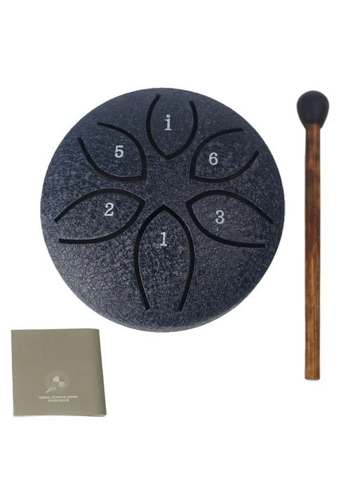 3 дюйма 6 нот Steel Tongue Drum Handpan перкуссия туч DARK B, вариант, фото 2