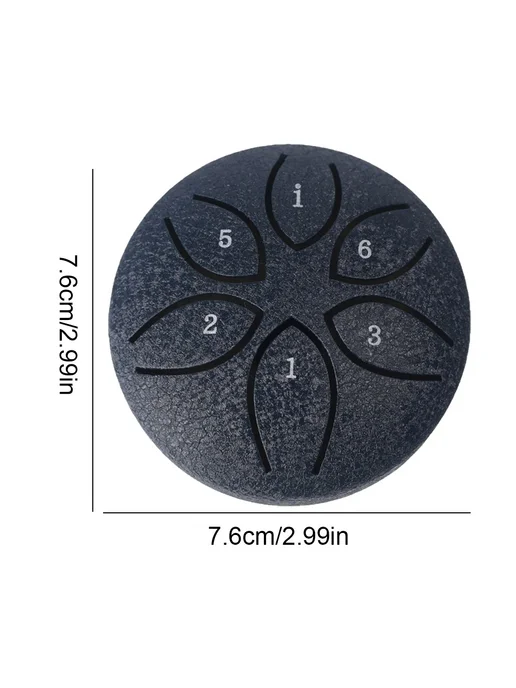 3 дюйма 6 нот Steel Tongue Drum Handpan перкуссия туч DARK B, вариант, фото 6