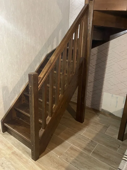 StairShop Лестница деревянная межэтажная проем 770х2080 мм (правая), 1200x2800 мм, фото 7