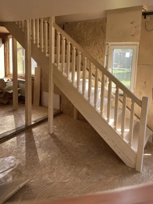 StairShop Лестница на второй этаж проем 950х2820 мм (ограждение слева), 950x2820 мм, фото 7