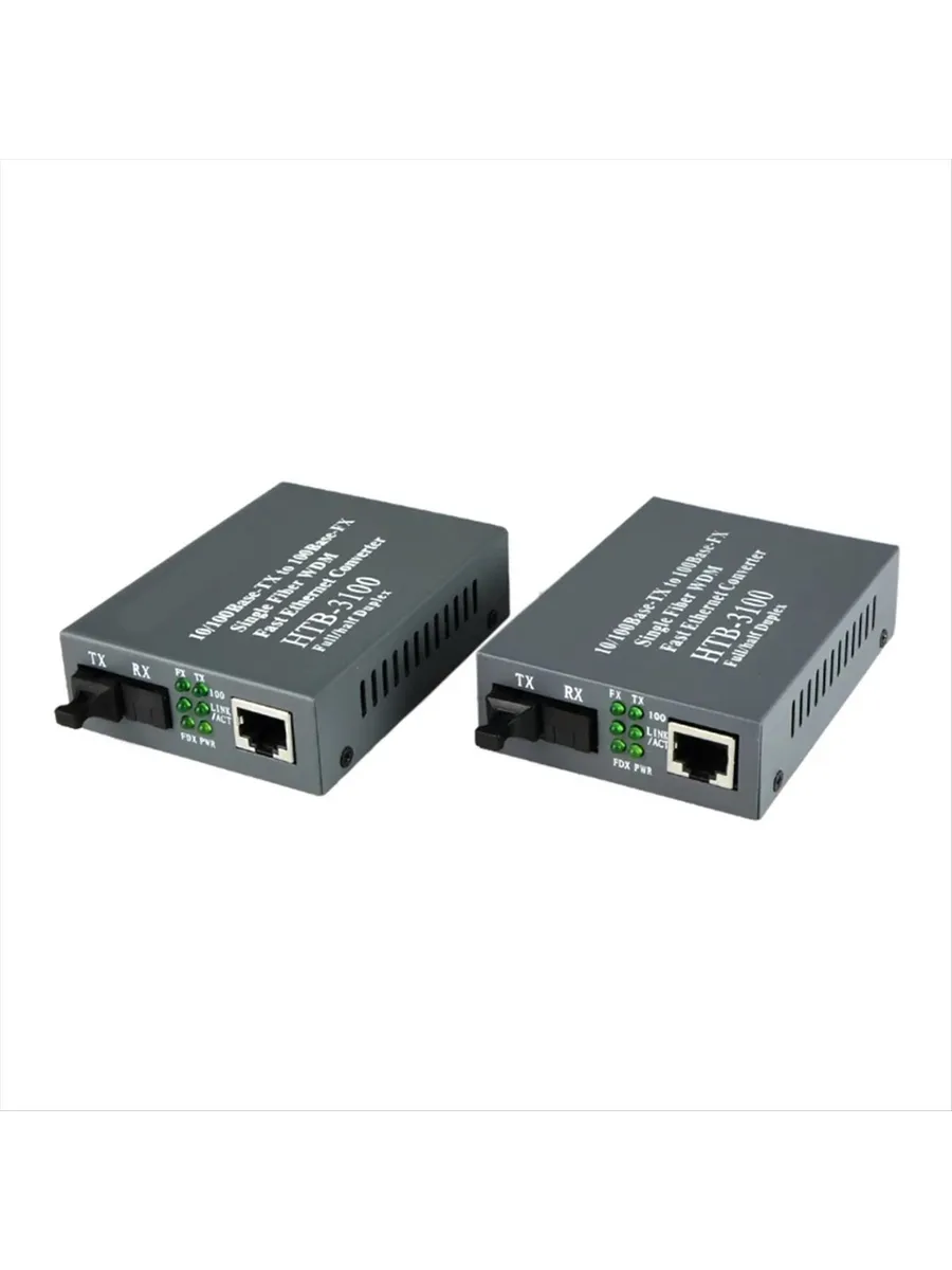 Медиаконвертер HTB-3100 SFP с оптическим волокном, одномодов