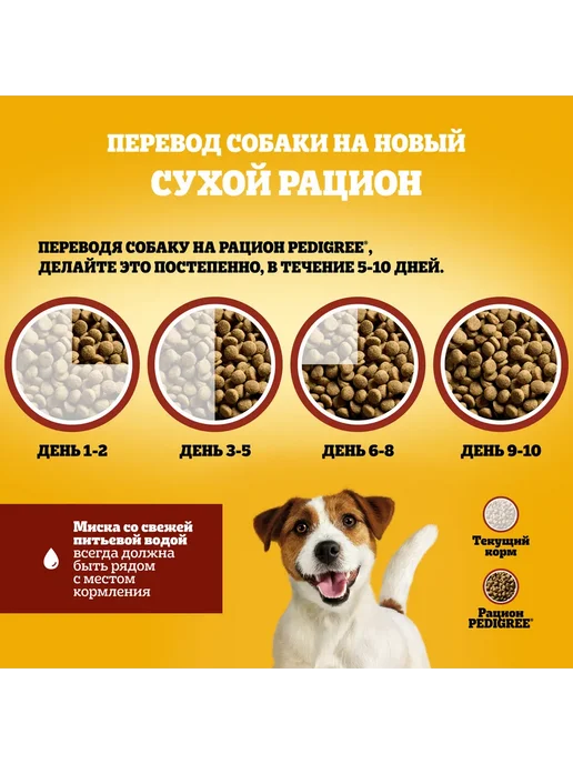 Сухой корм PEDIGREE для собак, мелкие, говядина, 2 кг, фото 8