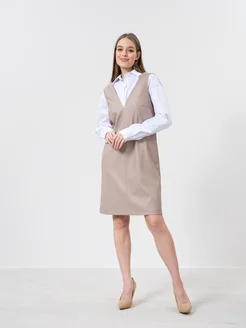 Сарафан женский кожаный офисный