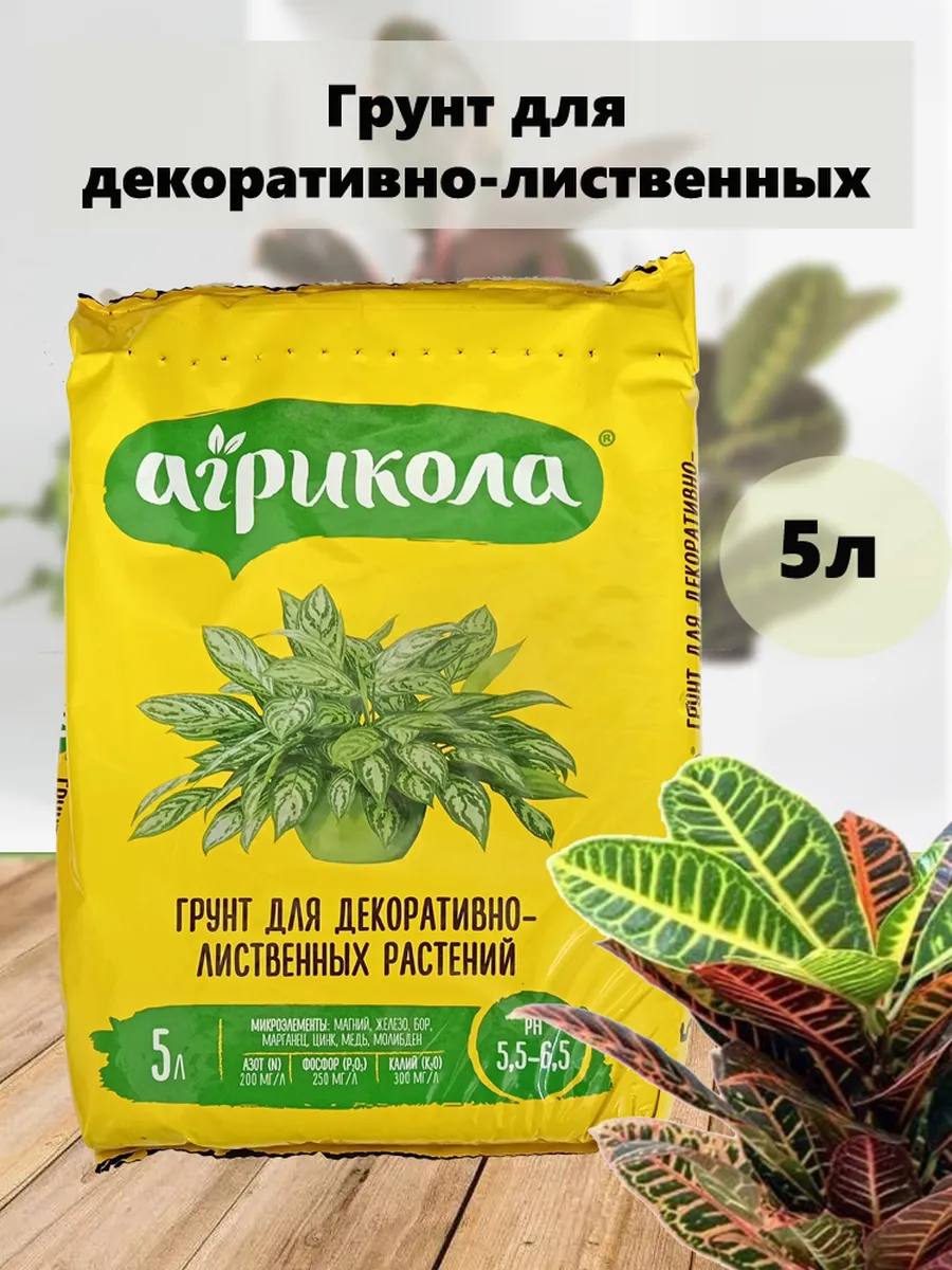 Грунт для декоративно-лиственных растений, 5л