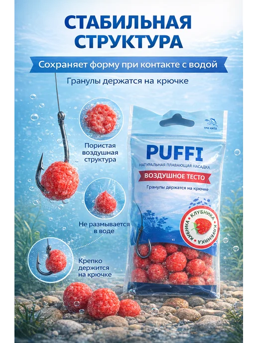 Family Joys Home Плавающая насадка PUFFI воздушное тесто клубника, вариант, фото 2