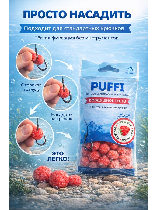 Family Joys Home Плавающая насадка PUFFI воздушное тесто клубника, вариант, фото 3