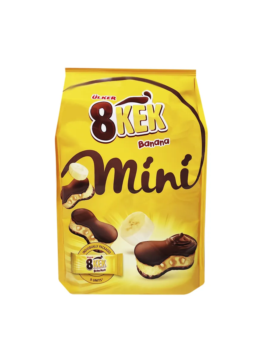 Мини кексы маффины банановые, 8Kek, 162гр. Турция
