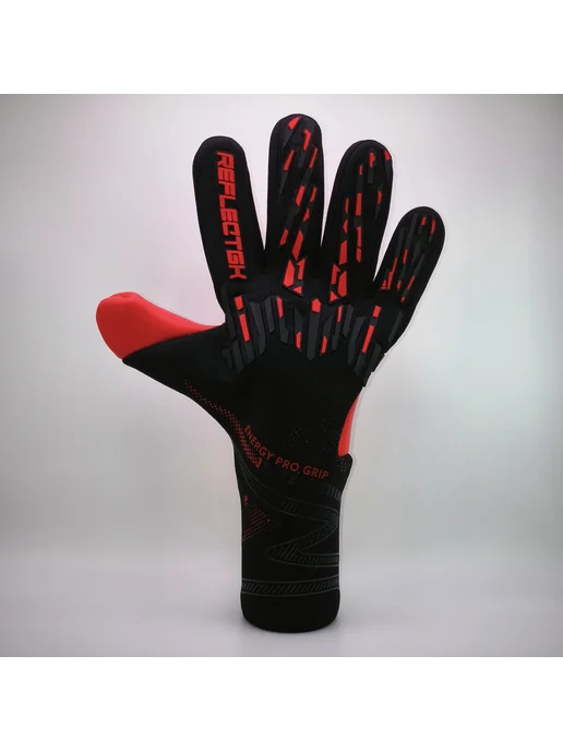 Reflectgk Вратарские перчатки для футбола Energy pro grip, черный, фото 2