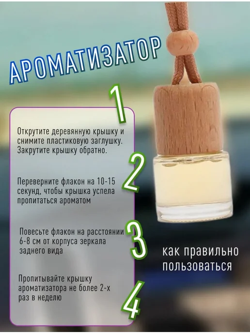 авто салфетка и автоароматизатор, синий, фото 2