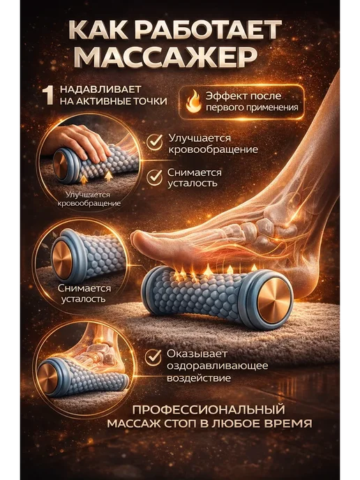 ХАРУН Массажный ролик для ног от усталости и напряжения, вариант, фото 2