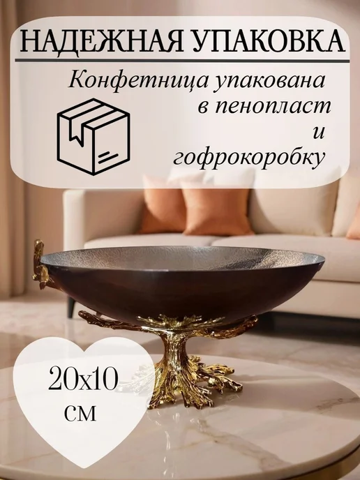 Конфетница элегантная на ножке, вариант, фото 2