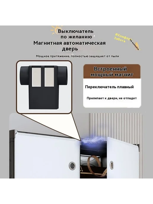 Шкаф для хранения Второй этаж Сильная магнитная дверь, Двухрядный один, фото 5