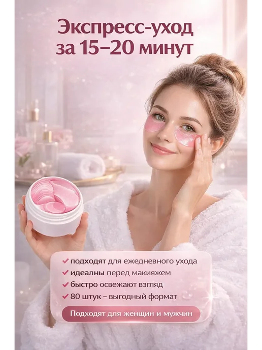Apu4 Патчи для глаз с ниацинамидом 80 шт от отеков, 80 шт, фото 2