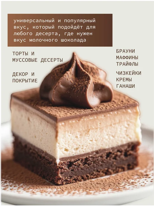 BON TASTY Шоколад кондитерский молочный Milk 34% 1 кг, 2 кг, фото 5