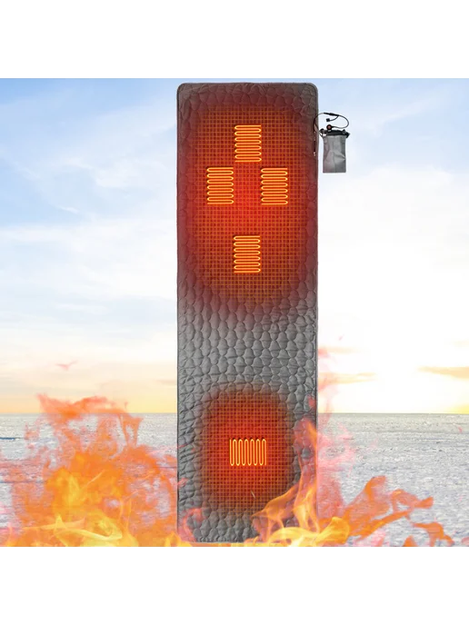 Быстрогреющая USB-грелка для кемпинга, 3 уровня, черный серы, черный, фото 2