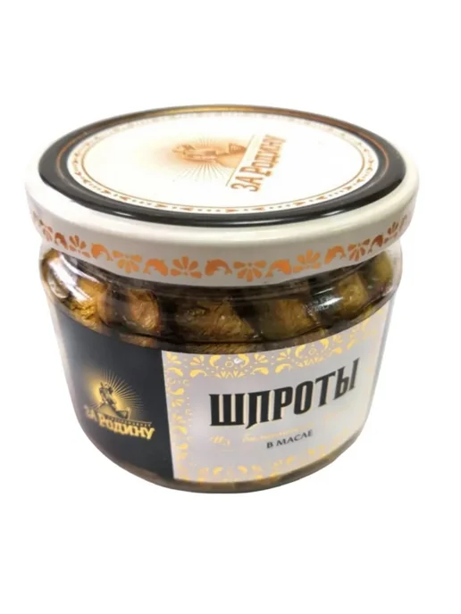 ЗА РОДИНУ Шпроты из балтийской кильки в масле 270 г 4 шт, 270 г, 8 шт, фото 2