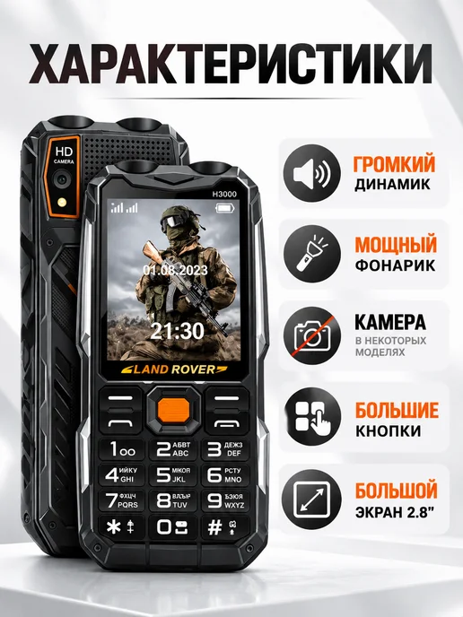 Телефон кнопочный для пожилых с камерой, зеленый, фото 3