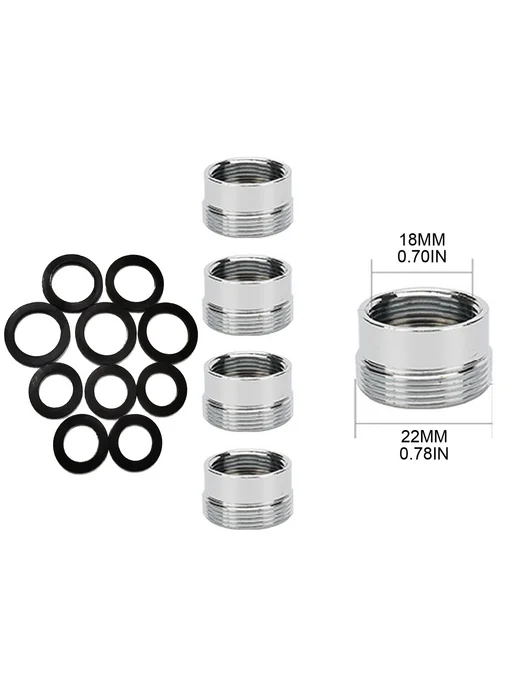Адаптеры для аэратора крана 18x1 на 22 5шт, 18x1, 5 шт