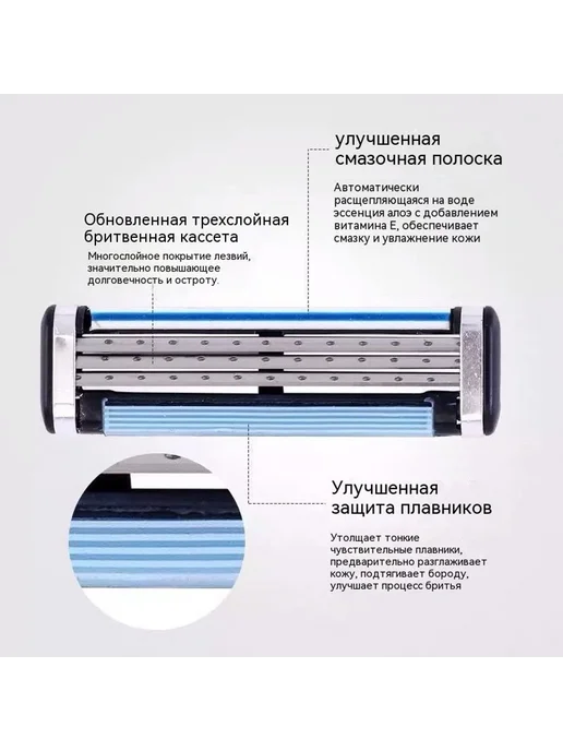 Бритва Коробка для хранения Три слоя, вариант, фото 5