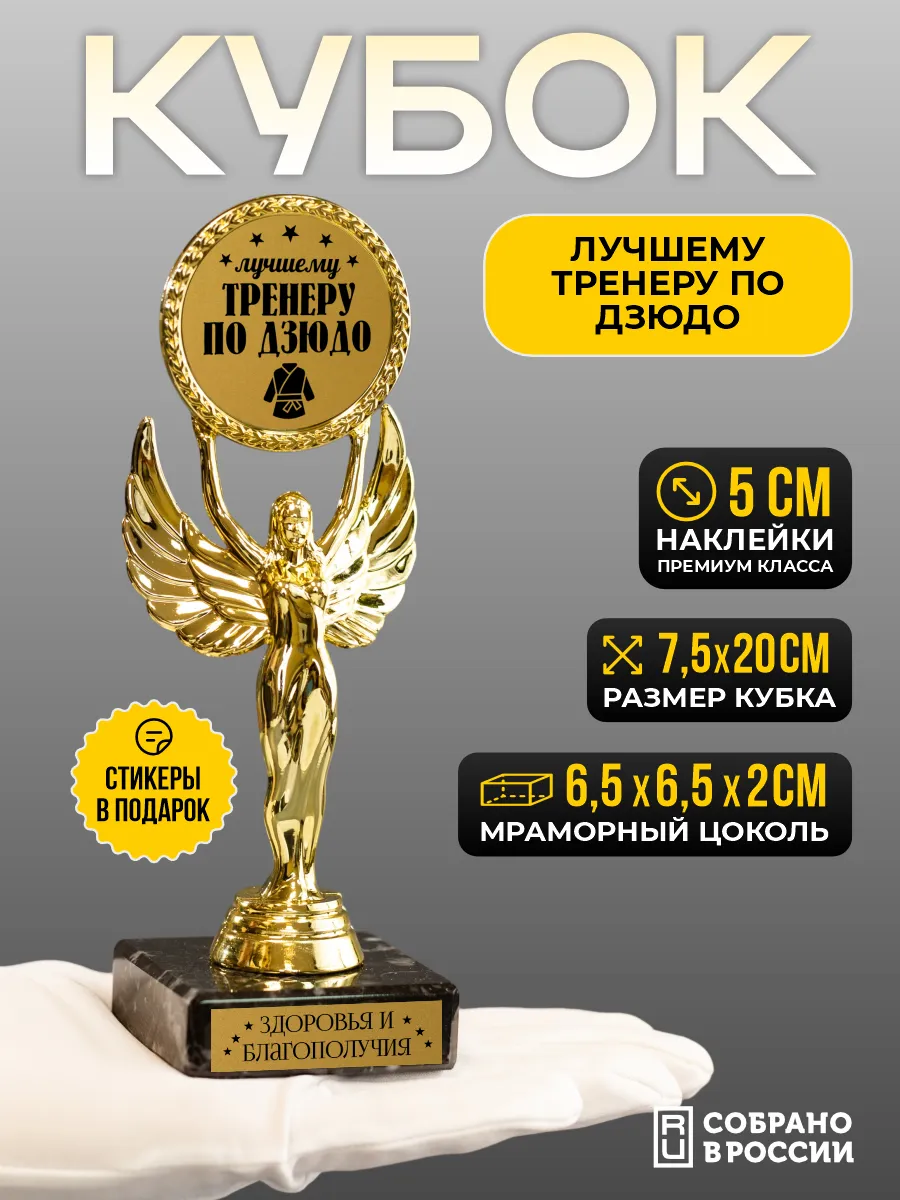 Кубок подарочный Лучшему тренеру по дзюдо