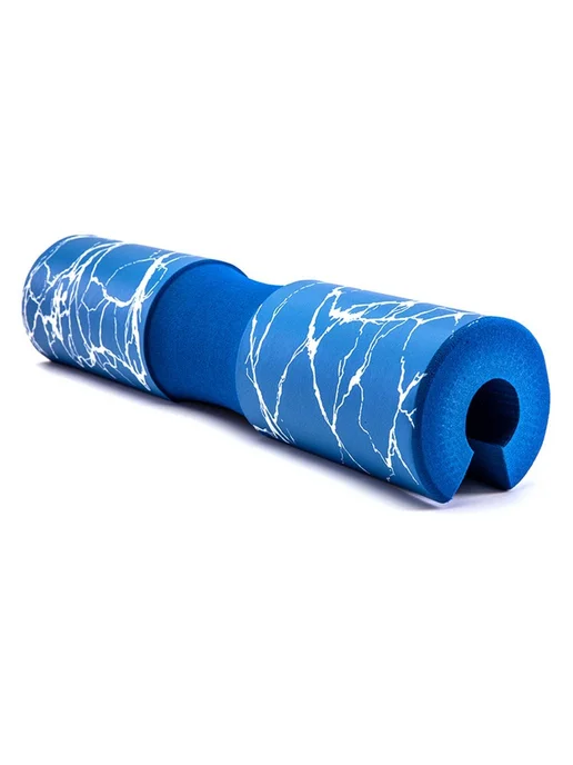 Губка для штанги с мраморным рисунком Blue, синий, фото 4
